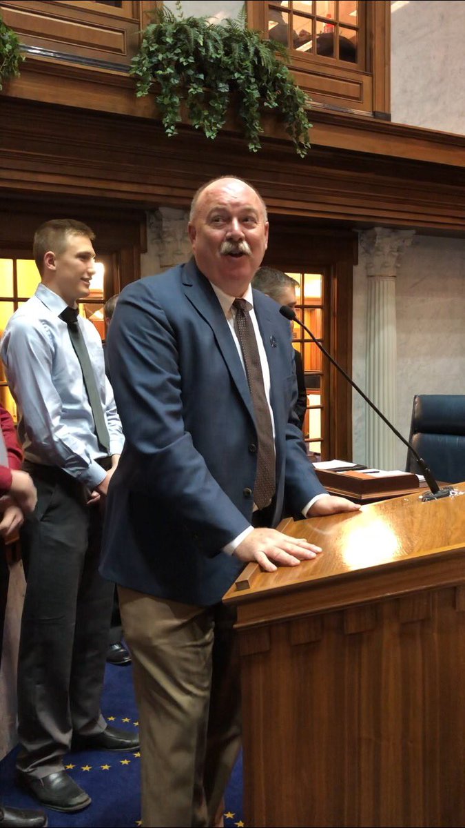 An amazing day for EC football being recognized at the Indiana State House with Senate Concurrent Resolution 18.  Thank you Senators Raatz, Perfect &amp; Leising and Representative Lyness. We were very humbled.