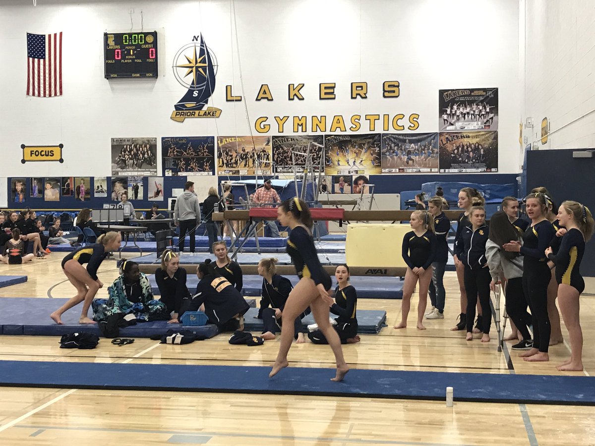 Laker Gymnastics taking on Farmington.  #LakerPride <a href="/PLLakers/">PL Lakers</a>  <a href="/GymnasticsLake/">Prior Lake Gymnastics</a>