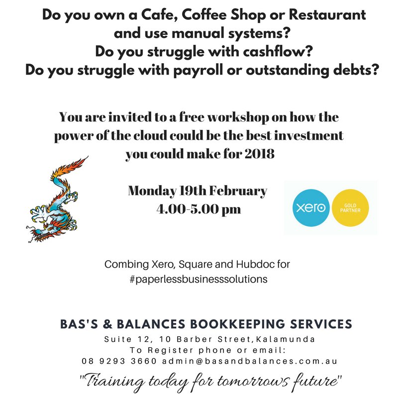 basandbalances's tweet photo. Our #cafe #coffeeshop #restaurant information session showing you how 3 simple but powerful tools combined together will make running your business #somuchsimpler #paperlessbusinesssolutions @Square @Xero @hubdoc accounting app https://t.co/VR4AIAcHTZ