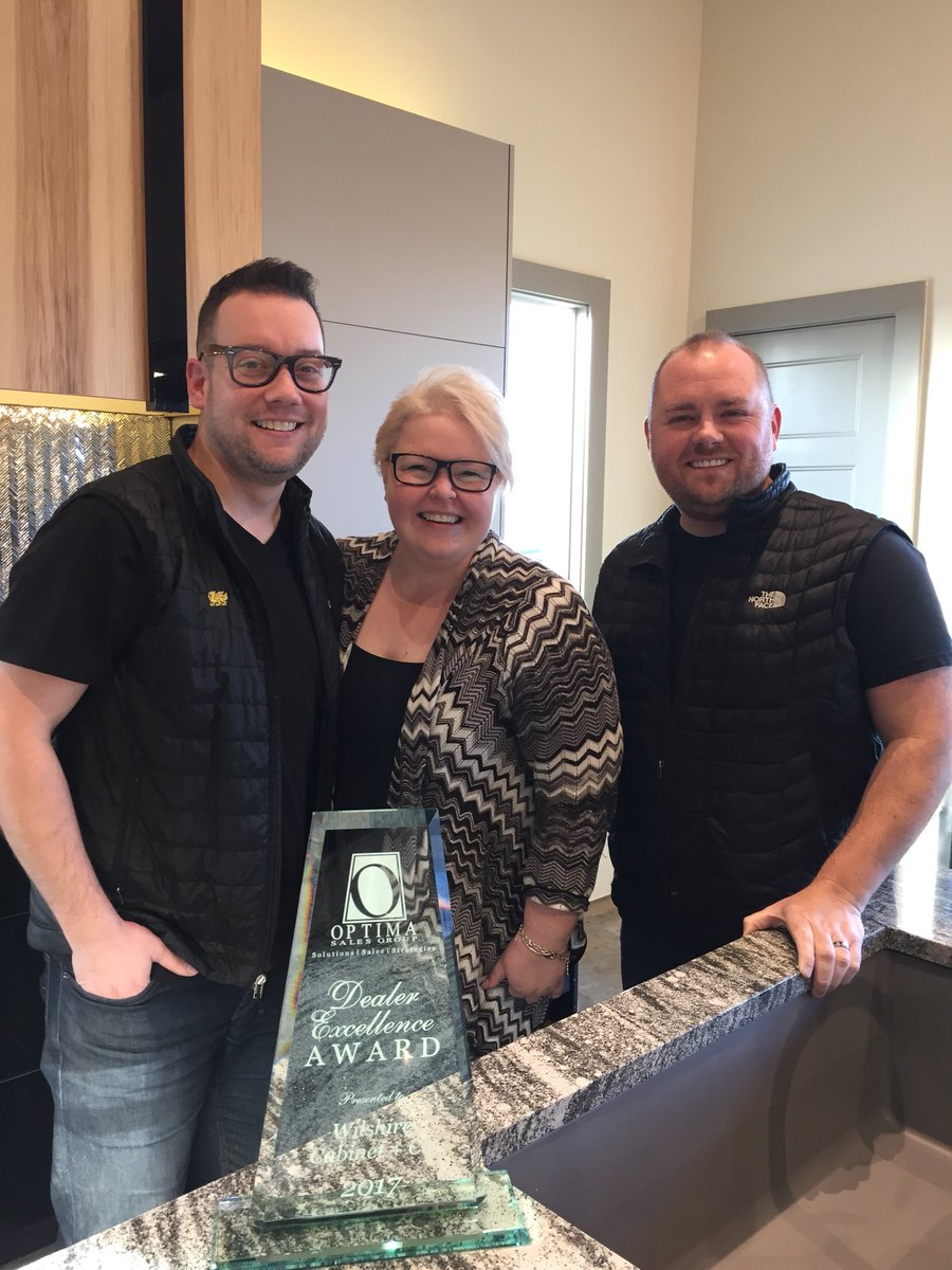 ericbbellmont's tweet photo. BIG congratulations to our friends in #OKC @wilshirecabinet! Optima Sales Group’s 2017 Dealer Excellence Award Recipient! Refreshing to do business with such a talented &amp; professional team! @DanaBrewerOSG @BellmontCabinet @Platowoodwork #wilshirecabinetco #dealerexcellence https://t.co/JSJRx5TB2C
