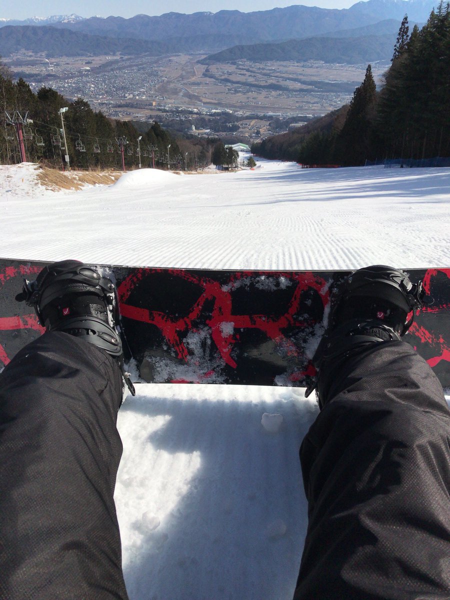 伊那リー！めっちゃ軽装できたのに、バカ暑いwwあと、こんなに斜度きつかったっけ？w怖いんだけど!