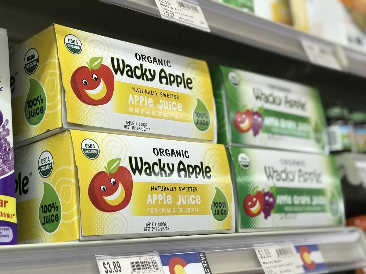 WackyApple's tweet image. T W O ✌🏼of our favorite and most requested flavors are on the shelves at select Natural Grocers. 🙌🏼🍎🍇 #hooray
