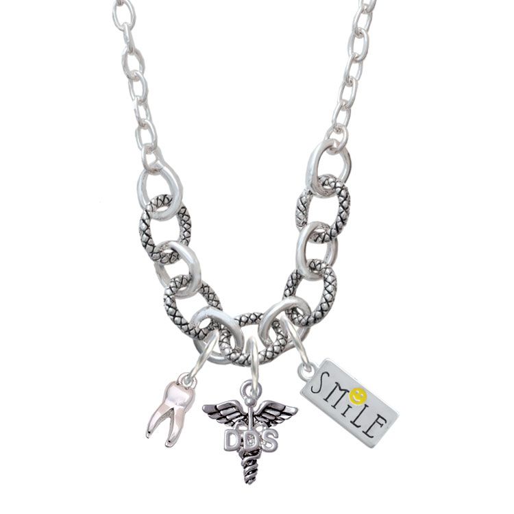 TwoPurplePandas's tweet photo. DDS Smile Necklace - Jewelry Idea #twopurplepandas #Dentist #dds #smile #jewelrymaking #charms #charmstore #dental #necklace #jewelrydesign #DIY  https://t.co/bVJFBpWD3R https://t.co/3BhhA0xA4L