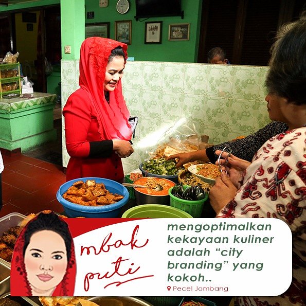 Pariwisata dapat menjadi daya tarik utama sebuah daerah, apalagi daerah yang memiliki beragam jenis pariwisata.

wisata kuliner selain menjadi ciri khas juga dapat membantu majunya ekonomi.
Yuk gotong royong lur!

#putisoekarno #MbakPuti #Gusipul #JatimSedulur #KabehMakmur