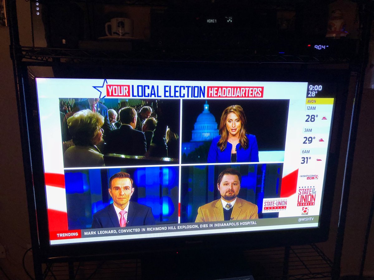 @wish_tv @BrookeMartinTV @philsanchez bringing you State Of The Union coverage like no one else in town can. #SOTU2018 #exclusivecoverage #nexstarnation