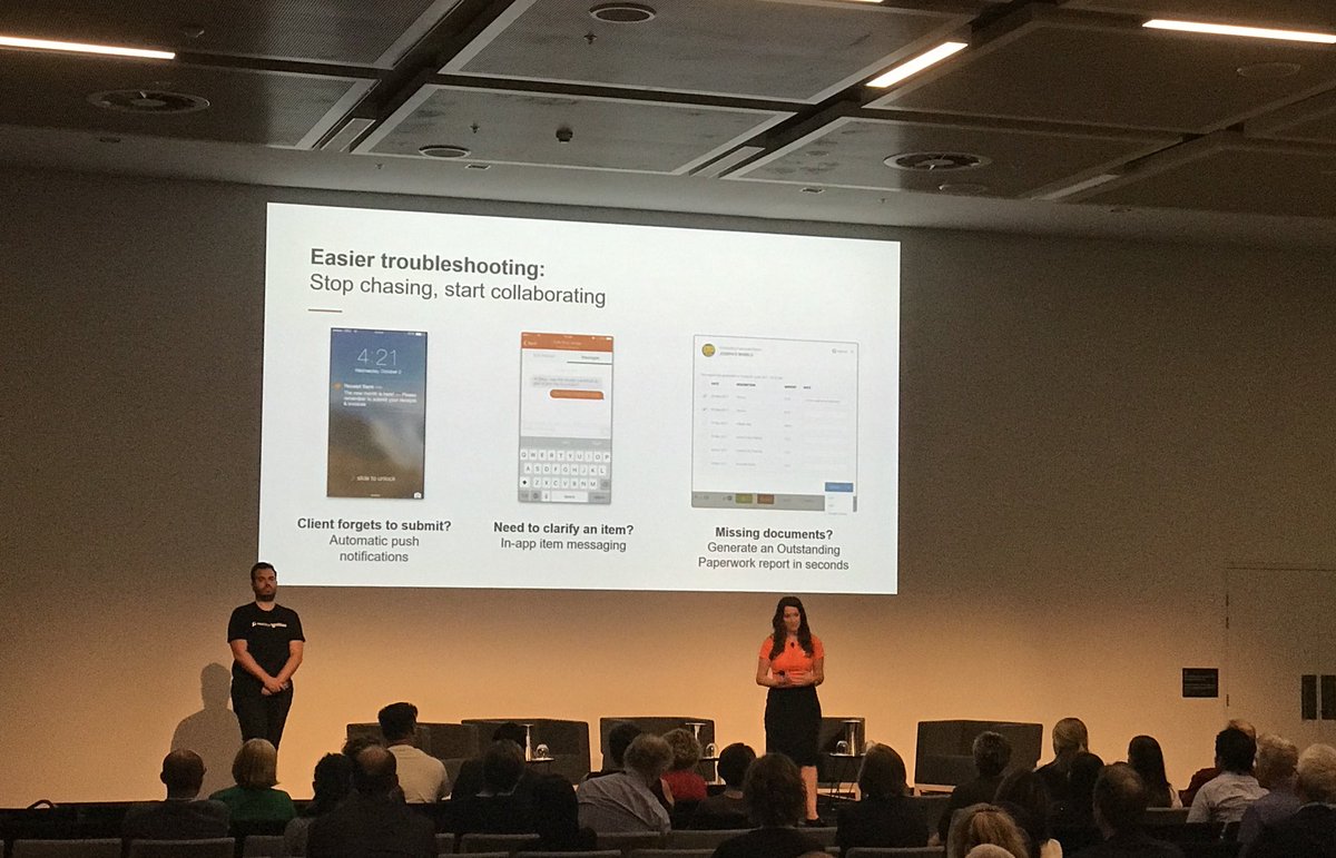 Watching <a href="/Receipts_Vicky/">Vicky Skipp</a> letting the room know how easy it is to onboard clients have their paperwork submitted effortlessly