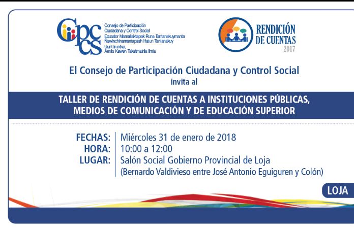 #RendiciónDeCuentas para que la ciudadanía conozca la gestión de quienes manejan y toman decisiones de lo público. 
Invitacion al: