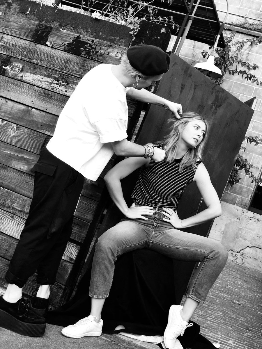 MariaSharapova's tweet photo. BTS from today’s new cover shoot 📸 https://t.co/qJDkC7EPZp