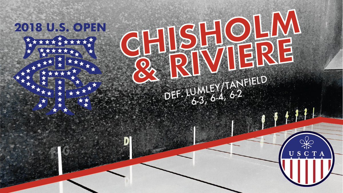 USCTA's tweet photo. 2018 U.S. Open - Chisholm/Riviere def. Lumley/Tanfield 6-3, 6-4, 6-2 #18USOpen https://t.co/hzbdmUNveh