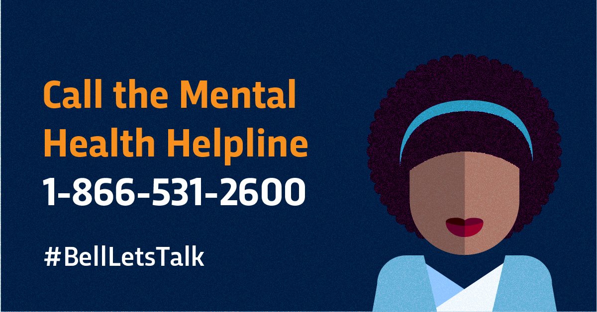 Find help 24 hours a day. #BellLetsTalk