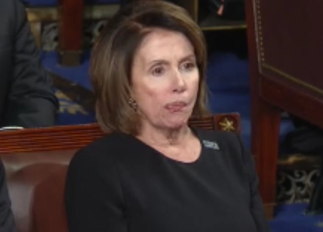 Nancy Pelosi munches dentures during State of the Union
