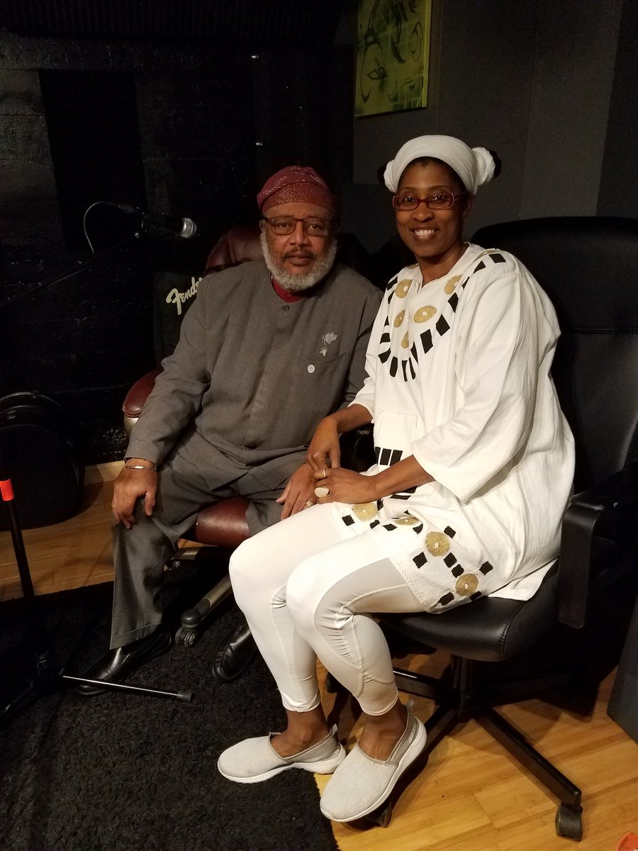 Sheba_Rogers's tweet photo. What a special moment to be present for the taping of the 3rd BMA Health &amp; Healing podcast series. Humbled to meet Dr. Wade Nobles whose work I studied in college and helped shape my perspective &amp; academic pursuits. A great recording tonight on Sankofa #cbma @GetRadiant https://t.co/rAJCG4m5LA