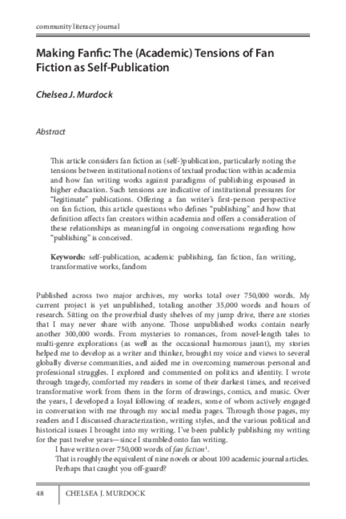 CommLitJournal's tweet photo. "My fan writing has led to more than a few tense, and often theoretically
steeped, conversations with colleagues who questioned my production of fan
materials..." https://t.co/3FwE17RtVf https://t.co/5zoFxrXKLs