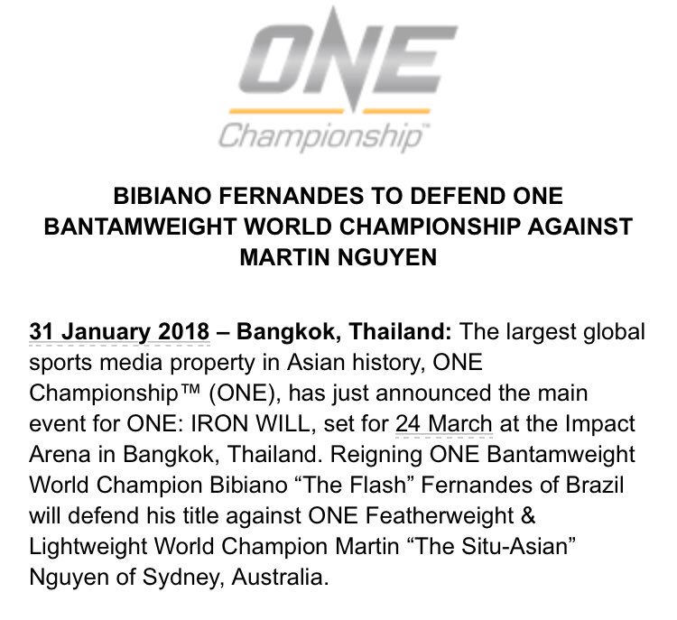 BIBIANO FERNANDES VS MARTIN NGUYEN!!! <a href="/ONEChampionship/">ONE Championship</a> putting together a SCRAP right here. 👌