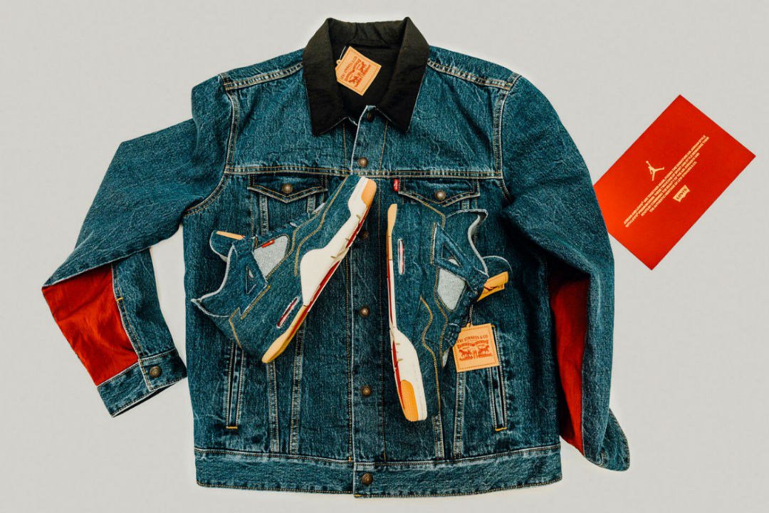 GrownManCave's tweet photo. Jordan Brand and Levi’s Unveil Air Jordan 4 Collaboration https://t.co/1Ne7lSJsUn