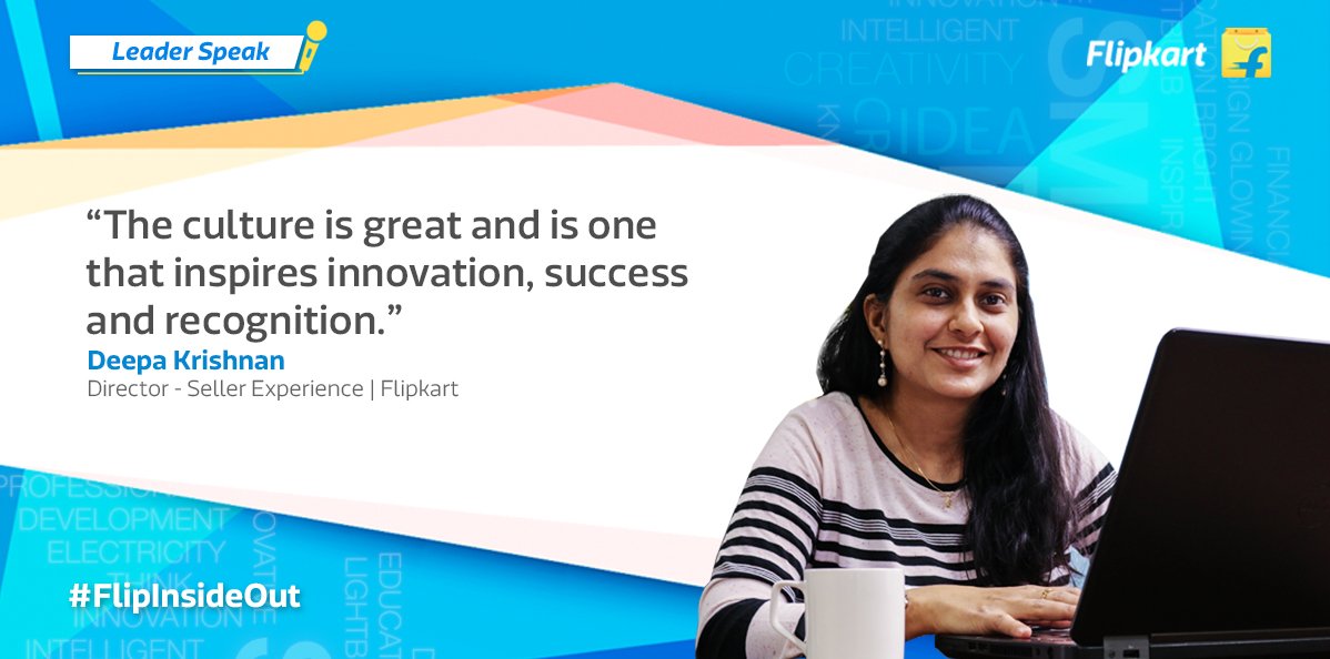WorkAtFlipkart's tweet photo. In this edition of #FlipInsideOut we meet up with Deepa Krishnan - Director, Seller Experience at Flipkart who elaborates on an initiative, 'Flipkart Care Touch', a first-of-its-kind in the industry. 
Read ahead and find out > https://t.co/OzvQYTWebD https://t.co/twd5aZG8G6