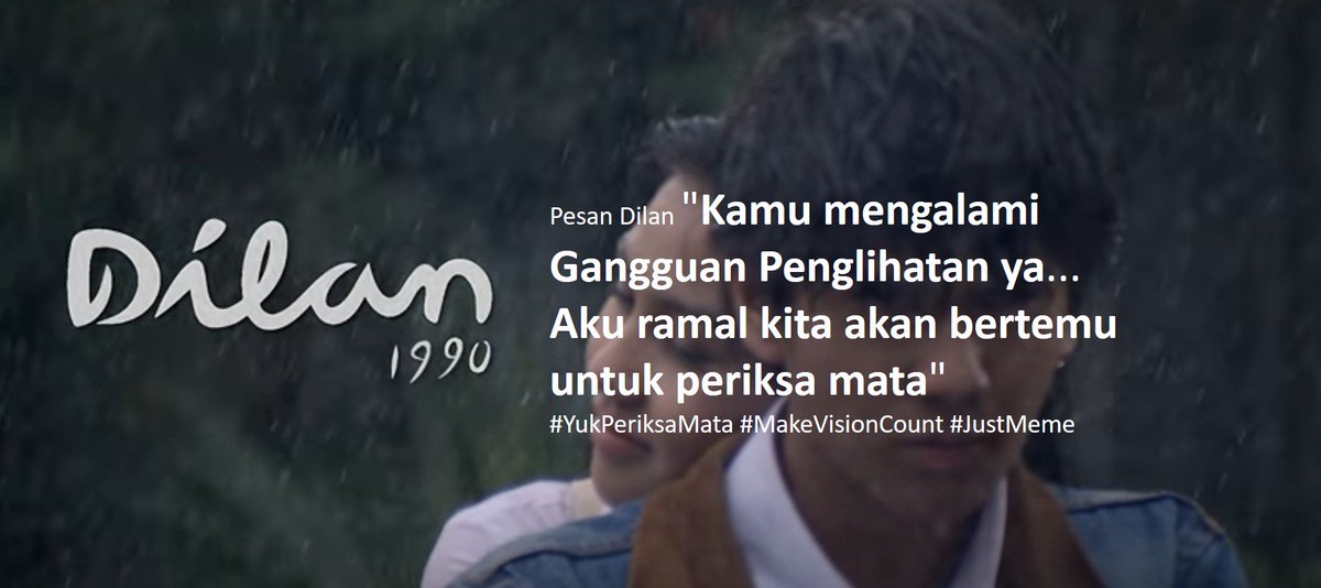 rs_matacicendo's tweet image. Pesan Dilan &quot;Kamu mengalami Gangguan Penglihatan ya... Aku ramal kita akan bertemu untuk periksa mata&quot; #YukPeriksaMata #MakeVisionCount