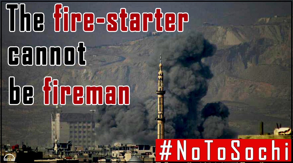 FSAPlatform's tweet photo. #Syria || #NoToSochi
#Russia is trying to change the parameters of a solution in #Syria to keep #Assad in power https://t.co/DmQmENTUzc