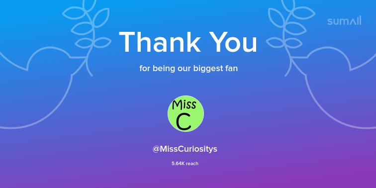 Our biggest fans this week: <a href="/MissCuriositys/">Miss Curiosity</a>. Thank you! via sumall.com/thankyou?utm_s…