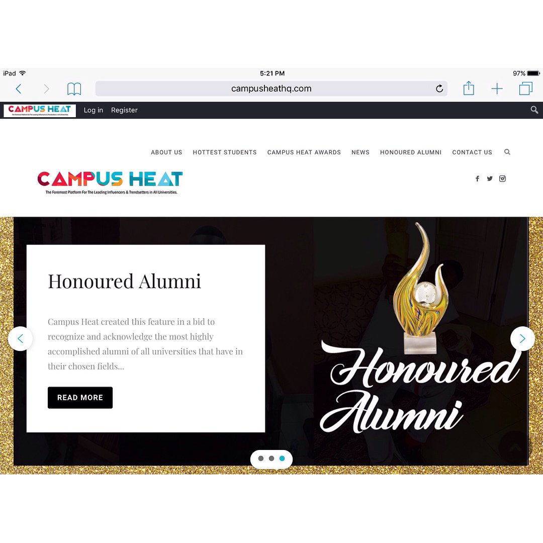 Campus Heat Way!
The Website Has Been Redesigned Guys.
See Desktop View.
Next Couple Months Bout To Be Litty!
🔥 
Website by: @23global_ng