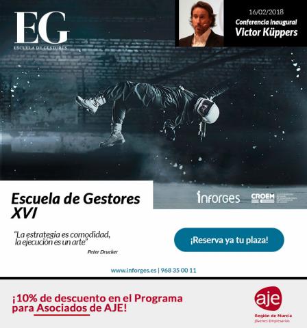 ClubAje's tweet photo. ¿Sabes que por ser asociado de AJE Región de Murcia tienes un 10% en Escuela de Gestores de Inforges? Conoce cómo tener este descuento en https://t.co/rZ4O6JmsPy Aquí tienes el enlace: https://t.co/KkAifGX2yb https://t.co/1LWR5V38Hq