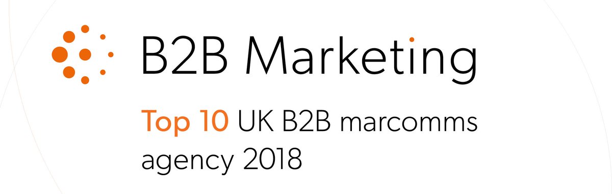 Yesterday we heard that we made the Top 10 in the B2B Marcomms Agencies and Top 3 in Fastest Growing B2B Marcomms Agencies in <a href="/MarketingB2B/">marketingb2b</a> 2018 Agencies Benchmarking Report. Thank you to all our clients, partners and a special "thank you and well done" to the team!