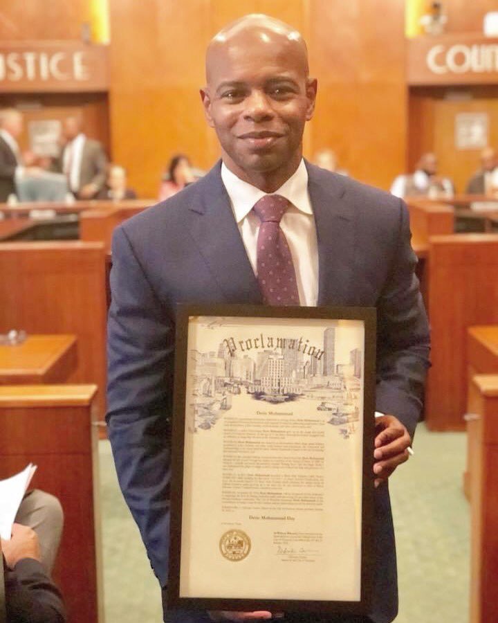DericMuhammad's tweet image. DERIC MUHAMMAD DAY!!! Today Mayor @SylvesterTurner stood alongside City Councilman @GreenDistrictK and declared January 30th “Brother Deric Muhammad Day” in the 4th largest city in America. To everyone who has ever supported me...THANK YOU!!! (📸 @brotherjesse)