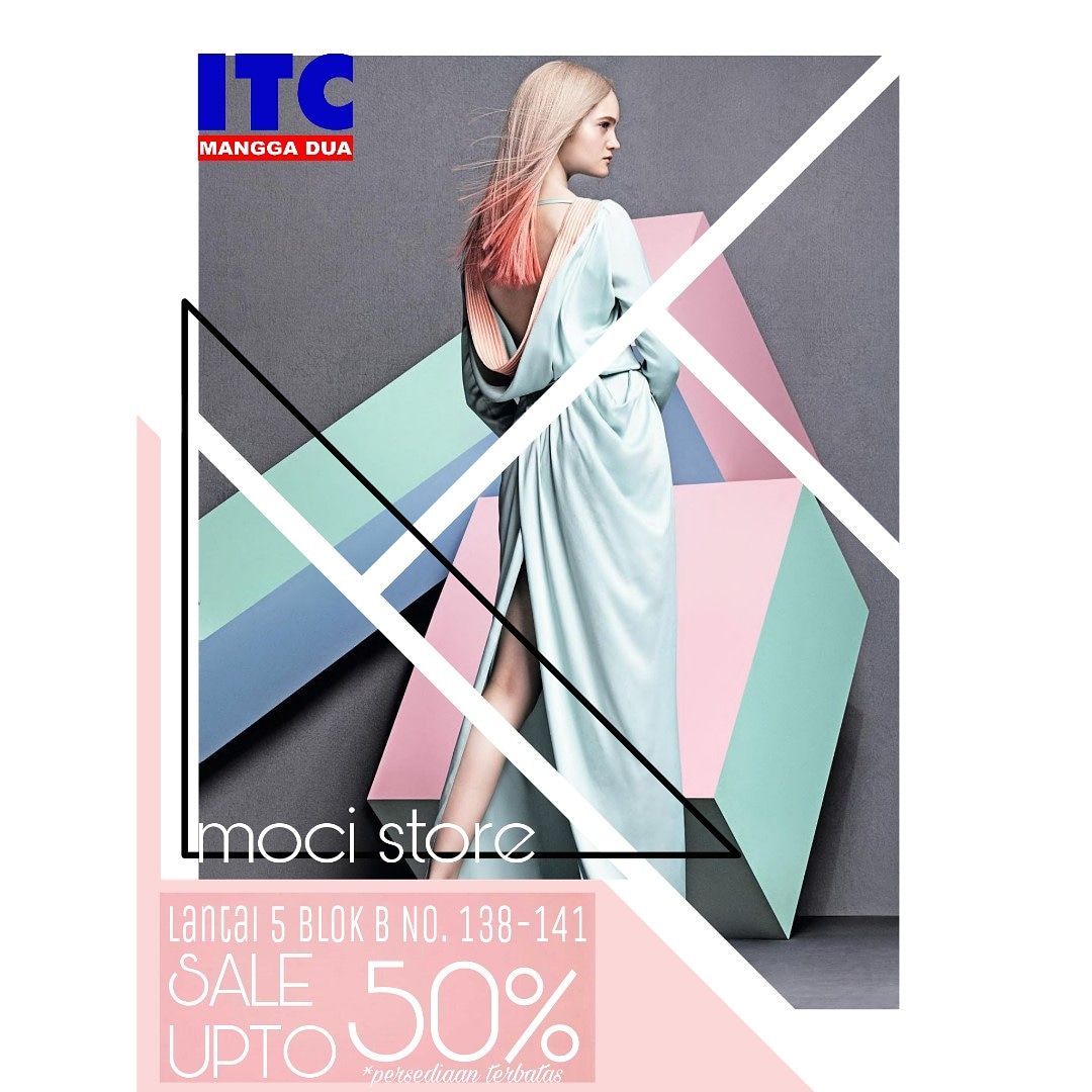 ITCManggaDuaID's tweet photo. Sale upto 50%! Kunjungi Moci Store di ITC Mangga Dua Lantai 5 Blok B No. 138-141! Let's shop, girls!
.
.
#itcmanggadua #itcgroup #shopping #shopaholic #promoitc #sale #fashion https://t.co/lbFsQOCDIr