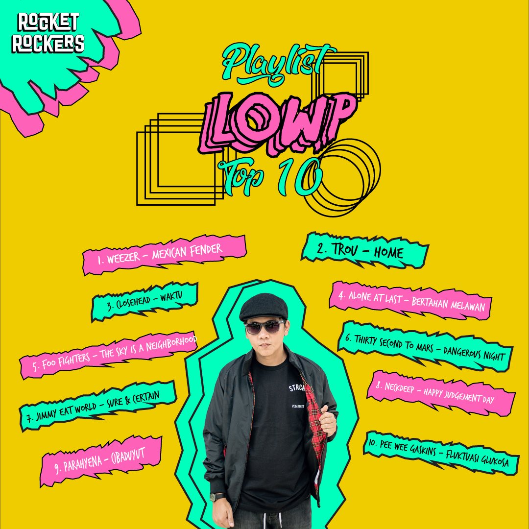 rocket_rockers's tweet photo. Friends, Top 10 playlist kalian minggu ini apa aja hayo? Kalo punya nya Lowp ini nih. Cekidot! 😬👌🏻
.
#lowprocks #top10 #playlist https://t.co/HvRHrPjx00
