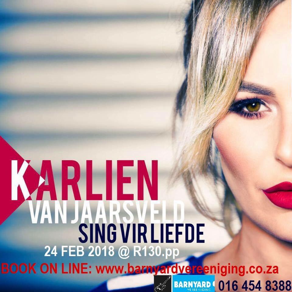 🎸 24 Feb 20:00 | VEREENIGING | <a href="/BARNYARDTHEATRE/">The Barnyard Theatre</a> | Kaartjies R130pp | goo.gl/KPjvTZ | 
(016) 454-8388 
🌧
💃