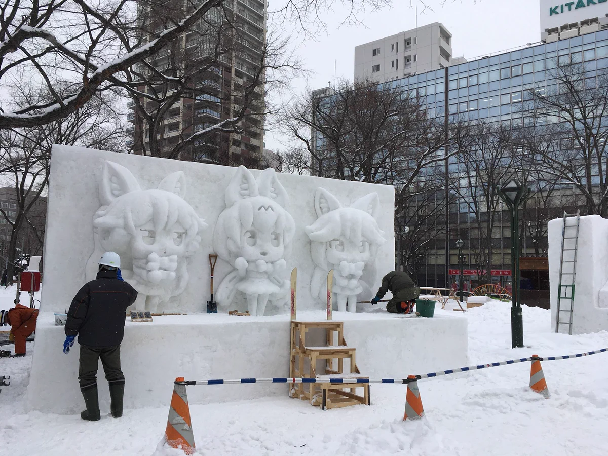 「けものフレンズ」の雪像？北海道のさっぽろ雪まつりで盛り上がろう♪