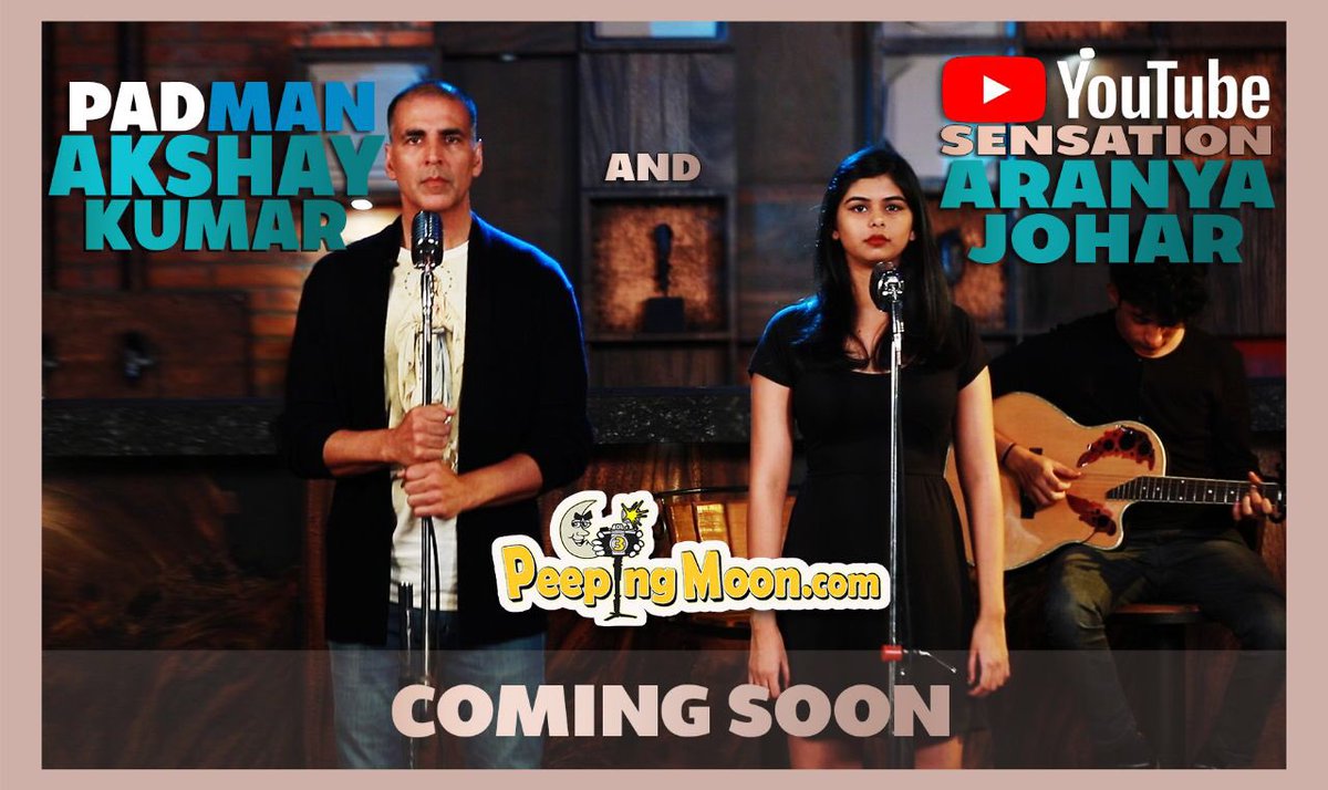 akshaykumar's tweet photo. Collaborated with a very talented Youtuber, @AranyaJohar for @PeepingMoon. Stay tuned for the teaser tomorrow.

@PadManTheFilm @sonamakapoor @radhika_apte @mrsfunnybones @SonyPicsIndia @kriarj #RBalki #9Feb2018 https://t.co/2zeC4KSjaU