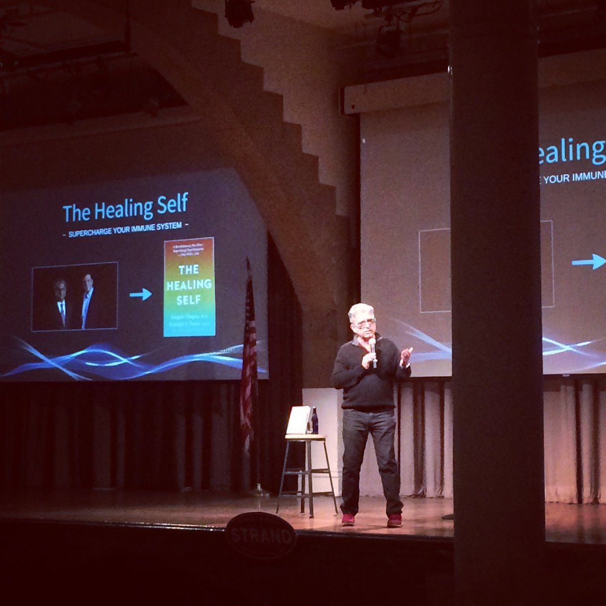 llhuttenbach's tweet photo. "When I was in #medicalschool, I was a hypochondriac," said @DeepakChopra in his #book #talk at #CooperUnion. "Every rotation, I thought I had something else. Eventually I just started hanging out in the maternity ward b/c at least I knew I couldn't get pregnant." #HealingSelf https://t.co/fxDTzNM10j
