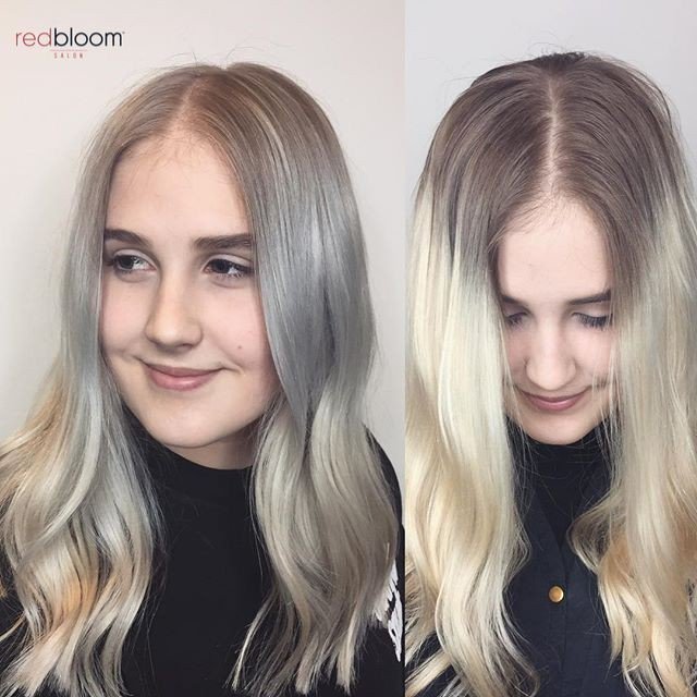 redbloomsalon's tweet photo. After vs. before ❤️ Blended all that regrowth 🙌 Hair by senior stylist Amanda L. @hair.by.amanda #TransformationTuesday
.
.
.
.
.
#amandalredbloom #beforeandafter #beforeandafterhair #blendedroot #blendedregrowth #ashblonde #blonde #avedablonde #yych… https://t.co/nJgfVHcCuy https://t.co/VDUXc38LTo