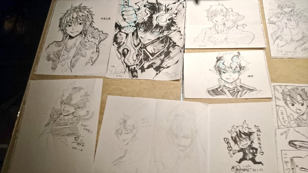 そういや昨日三次会にてみんなで青エクの燐を描きました!深夜一時過ぎとかに!加藤先生がいるその場で!
…冷静に考えるとすげーことしてたなこれ