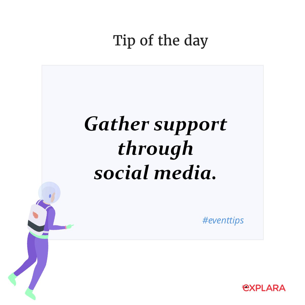 explara's tweet photo. Social Media is a huge platform for marketing apart from doing personal activities. If you haven't yet tried promoting your business through social media, you're not thinking wise.
#OnExplara #eventtips #eventtch #eventprofs #eventplanner #eventmanagemnet #WednesdayWisdom https://t.co/6C23WXtgBf