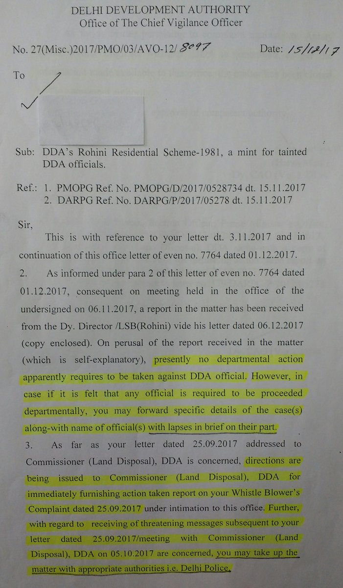RahulCipher's tweet photo. Hon'ble @PMOIndia @narendramodi @DoPTGoI @DrJitendraSingh @CVCIndia, under which rule of #CVCAct and 'CVC Charter', in connection with already lodged/acknowledged  #WhistleBlower complaint, Vigilance Deptt of DDA [@DDA_a_Cheat] can order complainant to file FIR with Delhi Police? https://t.co/OlOuuxxKlc