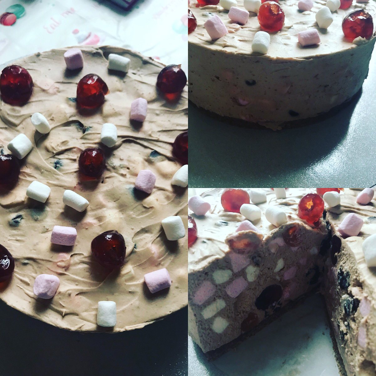 Rocky road cheesecake!! Best thing about experimenting is the taste tests!! Available <a href="/little_bills/">Bills Little Pantry</a> #dessert #cheesecake #cakes #yummy