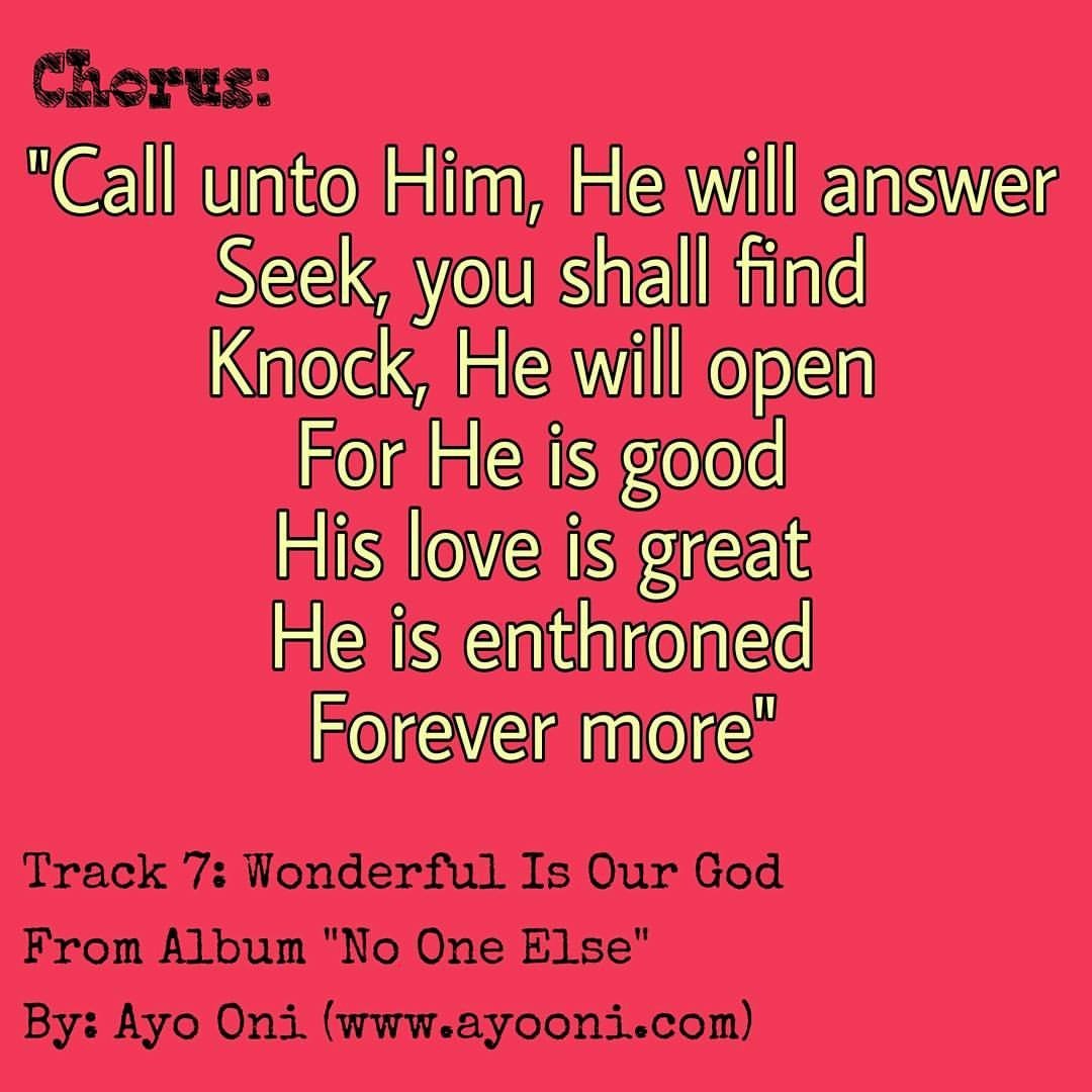 AyoOniMusic's tweet photo. 🎵💃🔥🙏
#WonderfulIsOurGod #ayoonimusic #ayooni #AlbumNoOneElse #BoundlessPraise https://t.co/l3CCk8FFuD