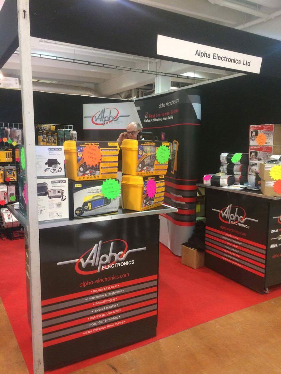 AlphaElec's tweet photo. STAND E230 Day 1 of the @Elexshow at @Yourallypally! Our wonderful team from #maidstone will be there to talk you through some of the latest products and our services here at #AlphaElectronics. Head over to STAND E230 today! https://t.co/xipcn21516