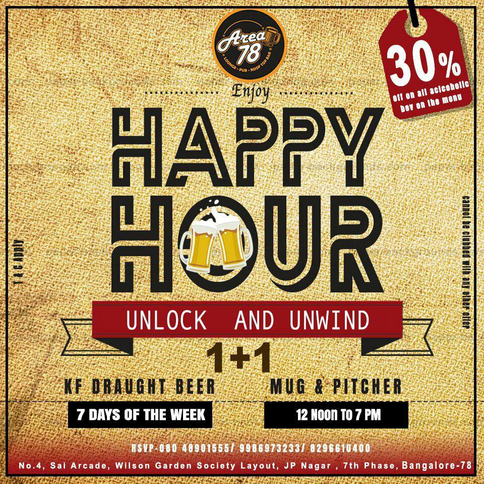 area78pub's tweet photo. Wednesdays Happy Hours Starts from 12 pm to 7 pm!! Come and chill with your friends and beat the mid week blues!! Great Grub to Grab with your Buds!! Hurry and get more time to drink more and smile more!! 080 4890 1555 https://t.co/KfLekEnIpJ