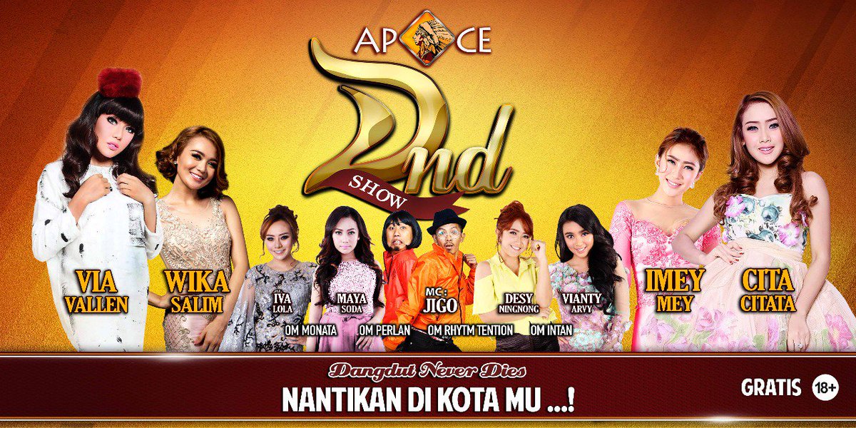DND SHOW siap bergoyang bersama di tahun 2018 ini, jangan lewatkan konser dangdut terseru dari #eventapache #dndshow #dangdutneverdies
