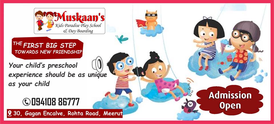 BrandsofMeerut's tweet photo. https://t.co/u2VHKn5DRq
https://t.co/gGJnvzbfGy
At Muskan's kids paradise #PlaySchool and #DayBoarding we provide your #kids best #preschool experience.. Admissions are open now !!!
Visit:30, Gagan enclave , Rohta Road,Meerut
Call at :09410886777 https://t.co/NjCVH0kU05
