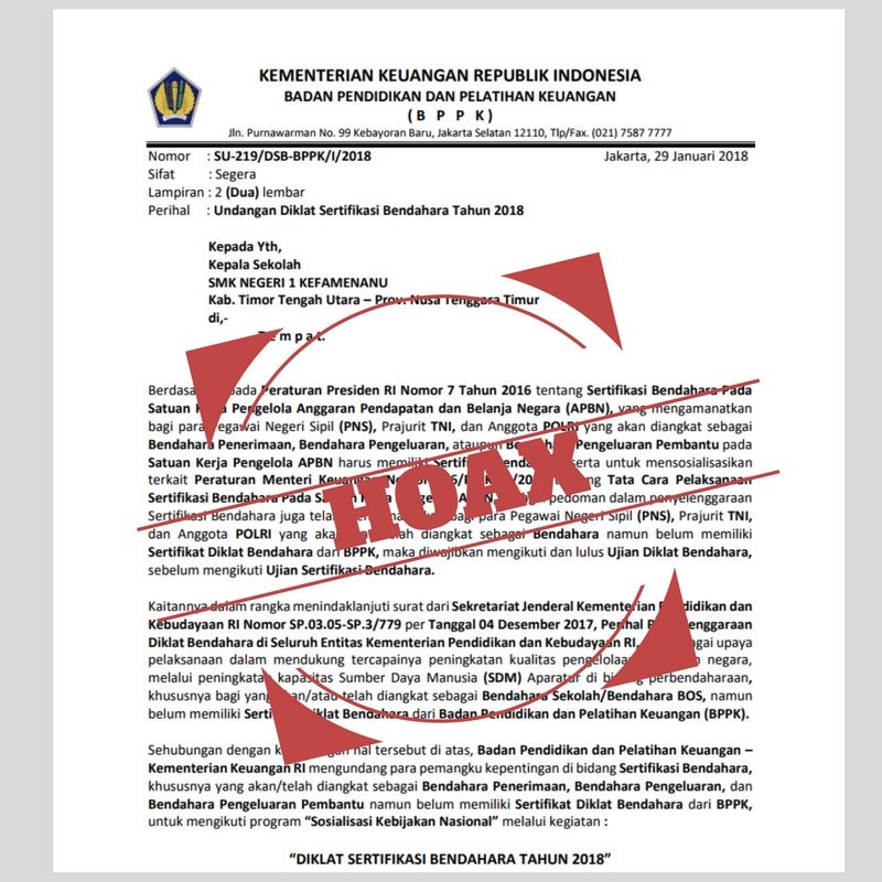 BPPKkemenkeu's tweet photo. BPPK tidak pernah menyelenggarakan kegiatan  tersebut dan tidak pernah meminta biaya dalam penyelenggaran diklat. Selalu cek kebenaran informasi tentang Diklat BPPK ke call center "Halo BPPK" di 021 29054300 atau kirimkan email ke bppk.hubungikami@kemenkeu.go.id
Hati-hati ya..! https://t.co/PWfLO9STpK