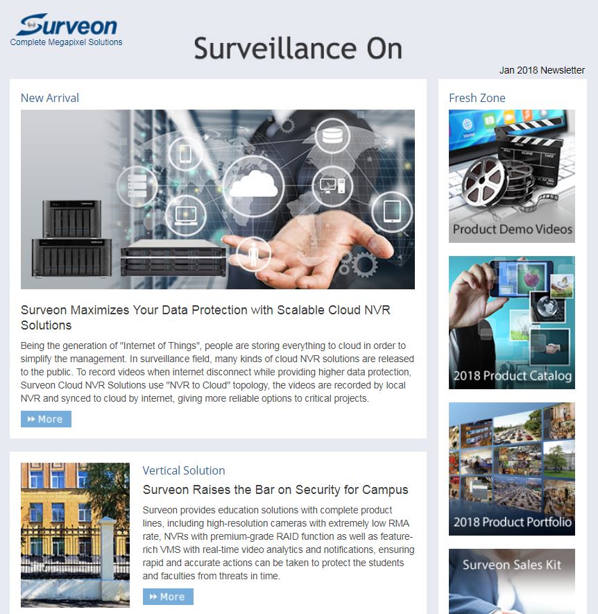 Surveon_Taiwan's tweet image. 2018 Jan Newsletter Released! 
surveon.com/eNewsletter/Su…

#CloudNVR
#EducationSolution
#NVR7800