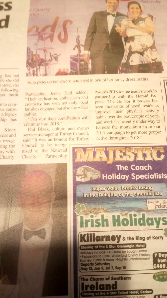 I made the Herald Express today page 3 #NCPawards18 #Tesco #bhf #diabetesUK #heraldexpress #fundraising @Victoria4DUKBHF <a href="/JennaHWork/">Jenna</a>