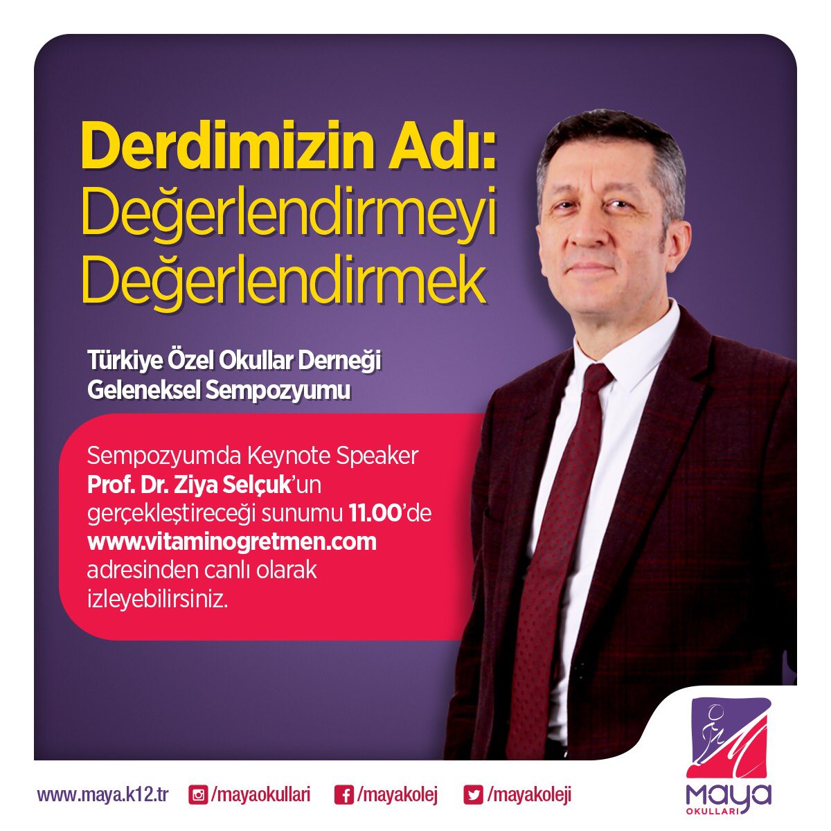 Sayın Ziya Selçuk Prof. Dr. “Değerlendirmeyi Değerlendirmek” sunumuyla 17. Geleneksel Eğitim Sempozyumunda #GAES18