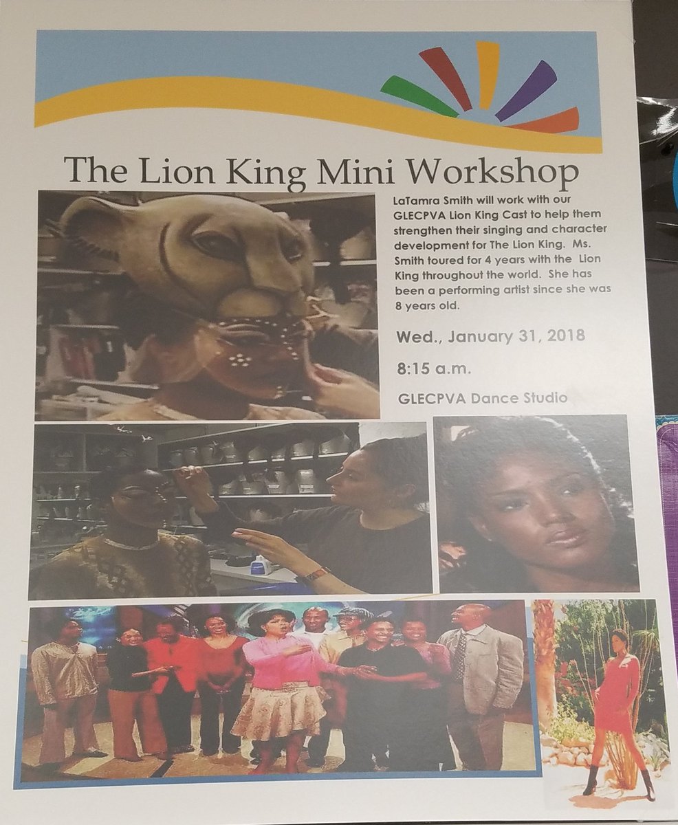 @GLECPVA Theater Month Finale is going to be an AMAZING EXPERIENCE for our scholars!!! <a href="/iamLaTamra/">LaTamraSmith</a> is our Special Guest Artist who will be sharing her wealth of knowledge &amp; expertise as an International Entertainer!!!