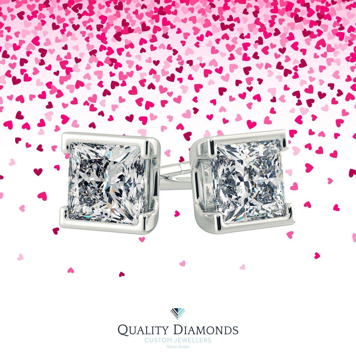 QualityDiamonds's tweet photo. No.10 - Princess cut Alvera Earrings. Contemporary in White Gold, with a Diamond setting price of £335. https://t.co/HUFkyJpGOk https://t.co/gx2oQEmHqQ