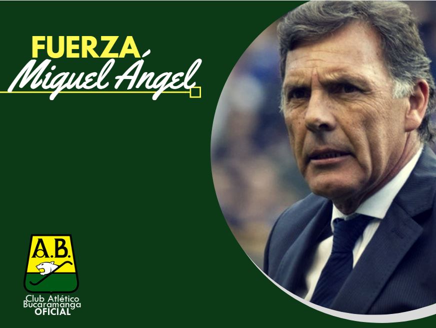 ABucaramanga's tweet photo. Desde el Club Atlético Bucaramanga deseamos una pronta recuperación al técnico Miguel Ángel Russo. ¡Los hermanos del fútbol estamos contigo! @RgatoPerez 
#ElAmorTodoLoCura https://t.co/mkMAyy4WK4